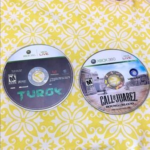 2/$20 Xbox 360 Turok and Call of Juarez, No Box, EUC, bundle to save!